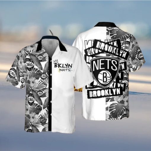 NBA Brooklyn Nets Hawaiian Shirt Tropical Pattern Beach Lovers Gift hawaiian shirt