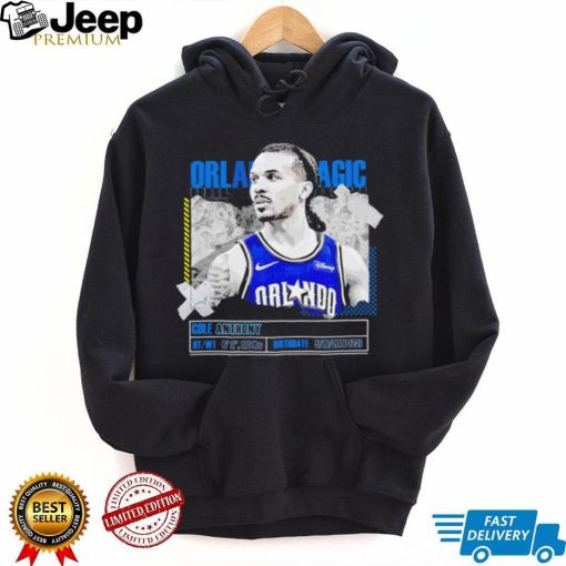 NBA Cole Anthony Orlando Magic basketball player information paper shirt