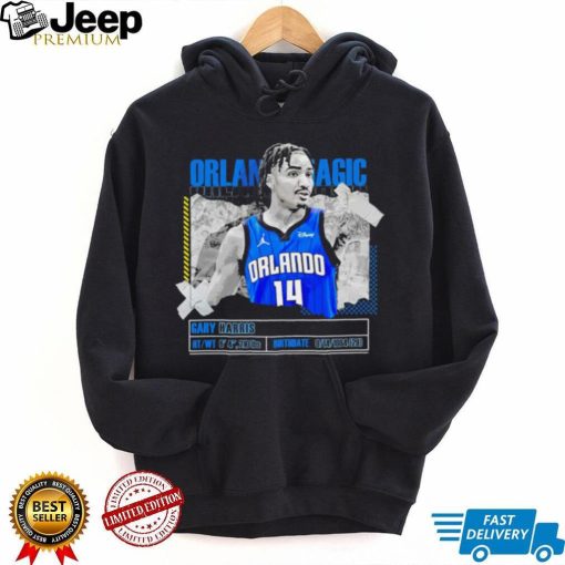 NBA Gary Harris Orlando Magic basketball player information paper shirt