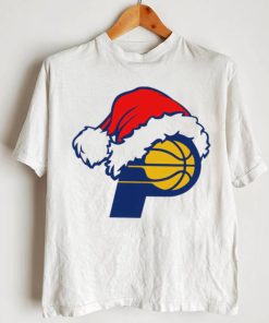 NBA Indiana Pacers basketball Santa hat logo shirt