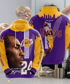 NBA Los Angeles Lakers Kobe Bryant Gold Purple Pullover Hoodie