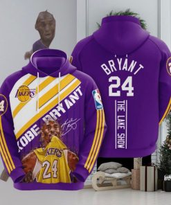 NBA Los Angeles Lakers Kobe Bryant Purple Pullover Hoodie Ver 1