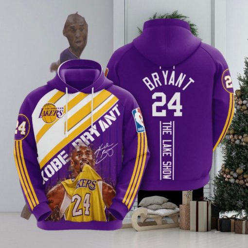 NBA Los Angeles Lakers Kobe Bryant Purple Pullover Hoodie Ver 1