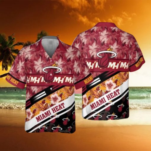 NBA Miami Heat Tree Hawaii Pattern Cute Print Hawaiian Shirt