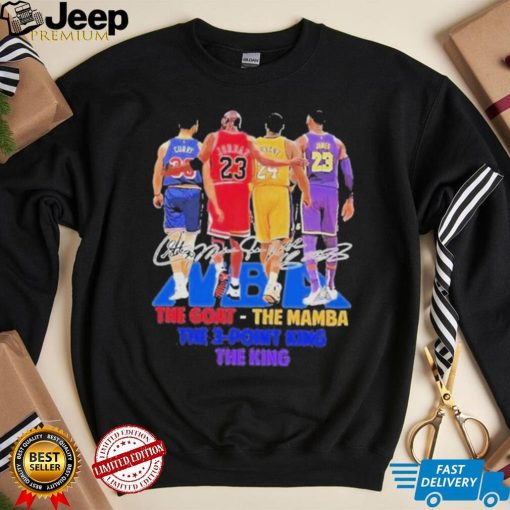 NBA Players The Goat The Mamba The 3 Point King, The King Signatures Shirt