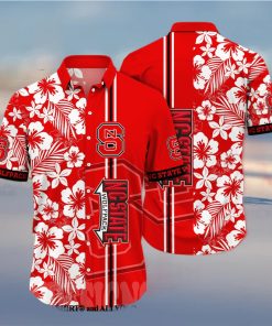 NC State Wolfpack NCAA Floral 3D All Over Print Hawaiian Shirt