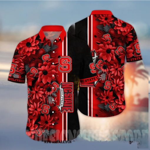 NC State Wolfpack NCAA Flower Full Print Classic Hawaiian Shirt