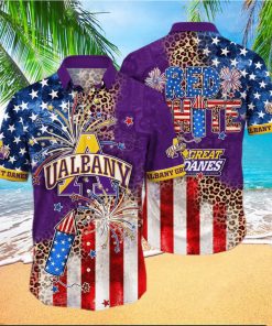 NCAA Albany Great Danes Hawaiian Shirt Fireworks Independence Day Beach Lovers Gift