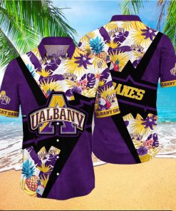 NCAA Albany Great Danes Hawaiian Shirt Flower And For Fans