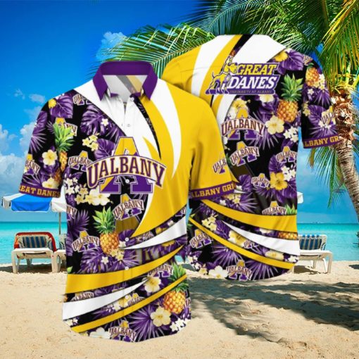 NCAA Albany Great Danes Hawaiian Shirt Pineapple Pattern Beach Gift For Friend