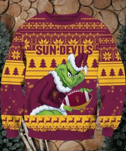 NCAA Arizona State Sun Devils Grinch AOP Ugly Christmas Sweater Christmas Gift For Men And Women