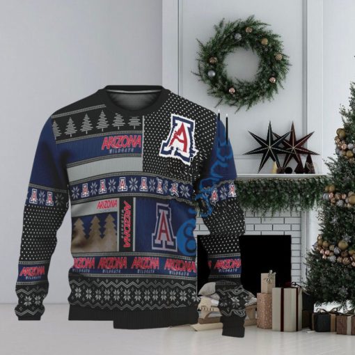 NCAA Arizona Wildcats Logo New Style Knitted Christmas Sweater For Men And Women