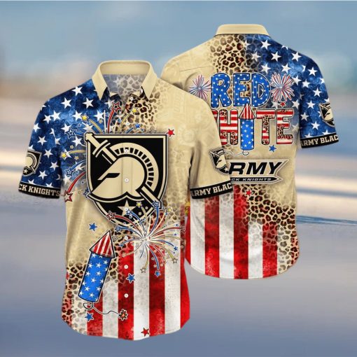 NCAA Army Black Knights Hawaiian Shirt Fireworks Independence Day