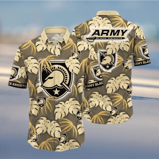 NCAA Army Black Knights Hawaiian Shirt Palm Leaves Pattern Gift For Beach Trip