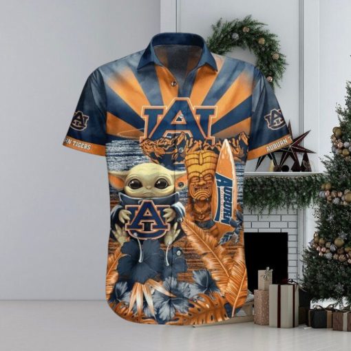 NCAA Auburn Tigers Baby Yoda Hawaiian Shirt