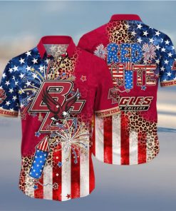 NCAA Boston College Eagles Hawaiian Shirt Fireworks Independence Day