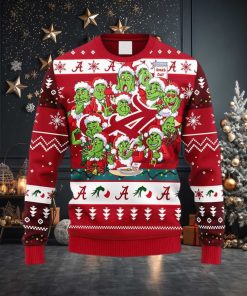 NCAA Christmas Alabama Crimson Tide 12 Grinch Xmas Day Christmas Ugly Sweater For Men Women