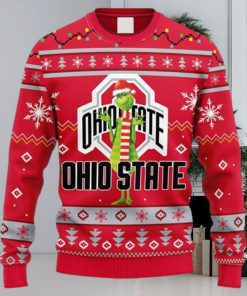 NCAA Christmas Ohio State Buckeyes Funny Grinch Christmas Ugly Sweater For Men Women