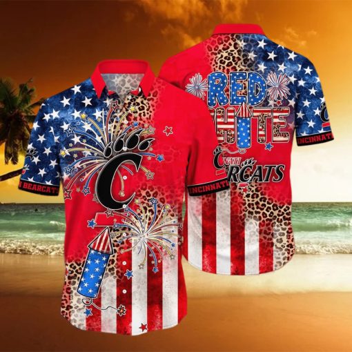 NCAA Cincinnati Bearcats Hawaiian Shirt Fireworks Independence Day Gift For Cool Friends