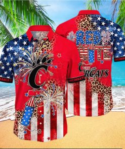 NCAA Cincinnati Bearcats Hawaiian Shirt Fireworks Independence Day