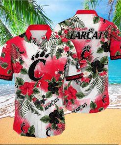 NCAA Cincinnati Bearcats Hawaiian Shirt Hibiscus Flowers Pattern