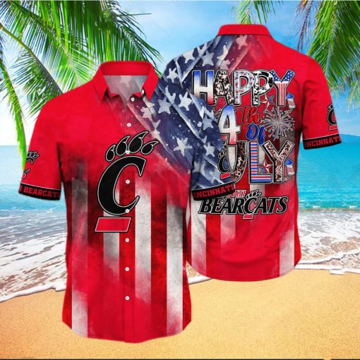 NCAA Cincinnati Bearcats Hawaiian Shirt Independence Day Happy 4th Of July