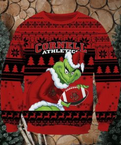 NCAA Cornell Big Red Grinch AOP Ugly Christmas Sweater Christmas Gift For Men And Women