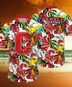 NCAA Cornell Big Red Hawaiian Shirt Birds And Palm Leaves