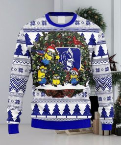 NCAA Duke Blue Devils Minion Christmas Ugly 3D Sweater For Men And Women Gift Ugly Christmas