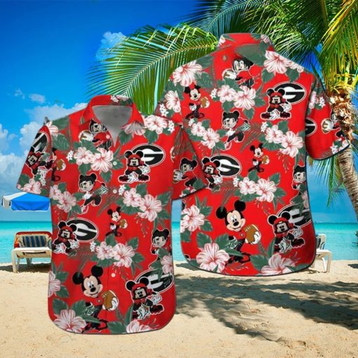 NCAA Georgia Bulldogs UGA Hawaiian shirt disney loves