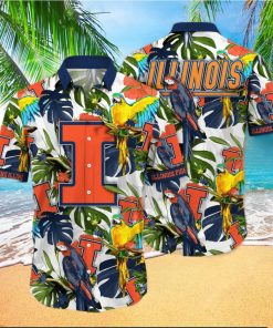 NCAA Illinois Fighting Illini Hawaiian Shirt Aloha Flora And Fauna Gift For Mom