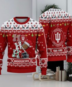 NCAA Indiana Hoosiers HO HO HO Custom Ugly Christmas Sweater