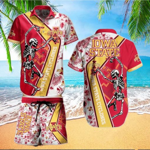 NCAA Iowa State Cyclones Skeleton Hawaiian Shirt And Shorts