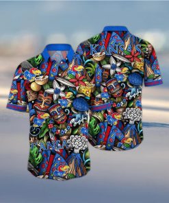 NCAA Kansas Jayhawks Tiki Hippie Hawaiian Shirt The Perfect Summer Vibe For FootBall Fans