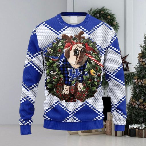 NCAA Kentucky Wildcats Pub Dog Christmas Ugly 3D Sweater For Men And Women Gift Ugly Christmas