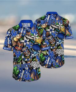 NCAA Kentucky Wildcats Tiki Hippie Hawaiian Shirt The Perfect Summer Vibe For FootBall Fans