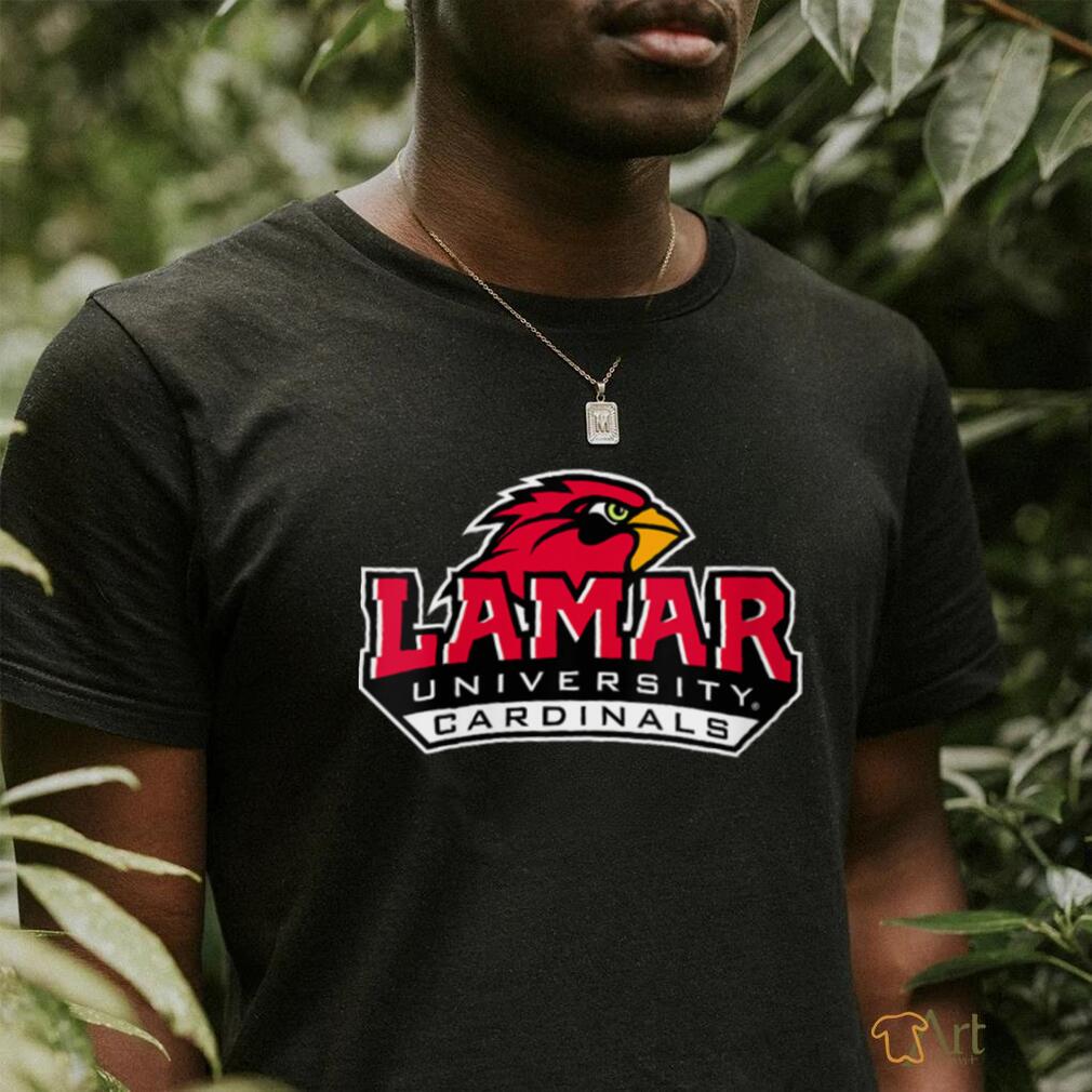 Lamar University Cardinals Dad Logo Short Sleeve T-Shirt Father