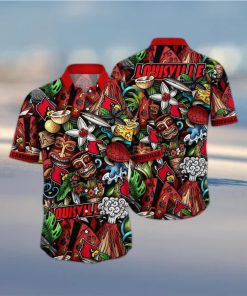 NCAA Louisville Cardinals Tiki Hippie Hawaiian Shirt The Perfect Summer Vibe For FootBall Fans