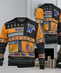 NCAA Memphis Tigers Logo New Style Knitted Xmas Sweater For Men And Women