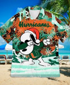 NCAA Miami Hurricanes Hawaiian Shirt Snoopy Dabbing Beach Gift For Friend