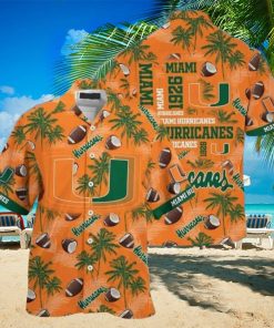 NCAA Miami Hurricanes Hawaiian Shirt beach vacation