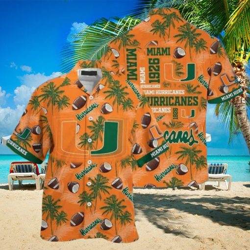 NCAA Miami Hurricanes Hawaiian Shirt beach vacation