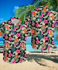 NCAA Miami Hurricanes Hawaiian Shirt hibisucus pattern