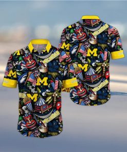 NCAA Michigan Wolverines Flower Hawaii Shirt Summer Vibes For FootBall Fans