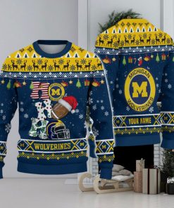 NCAA Michigan Wolverines HO HO HO Custom Ugly Christmas Sweater