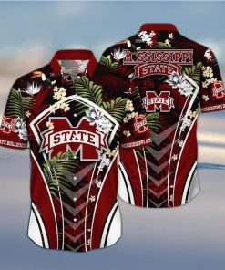 NCAA Mississippi State Bulldogs Hawaiian Shirt Tropical Palm Leaves Gift For Dad