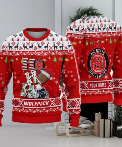 NCAA NC State Wolfpack HO HO HO Custom Ugly Christmas Sweater
