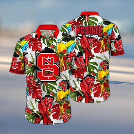 NCAA NC State Wolfpack Hawaiian Shirt Aloha Flora And Fauna Gift For Beach Holiday