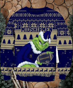 NCAA Navy Midshipmen Grinch AOP Ugly Christmas Sweater Christmas Gift For Men And Women