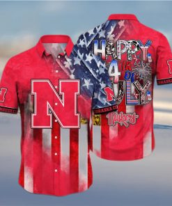 NCAA Nebraska Cornhuskers Hawaiian Shirt Happy 4th Of July